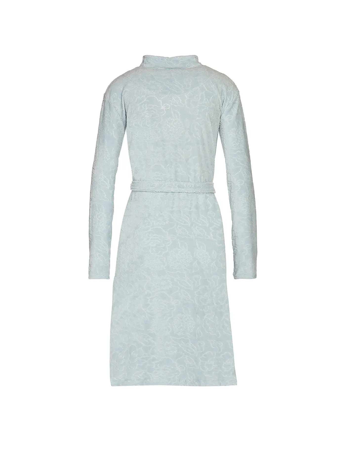 VOSSEN | Damen Nikivelours Bademantel Cloud | hellblau